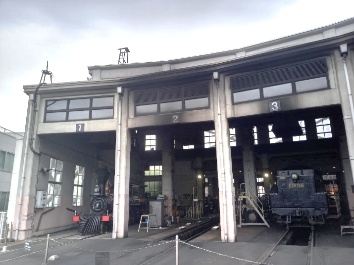 梅小路蒸気機関車館の整備ブース外観